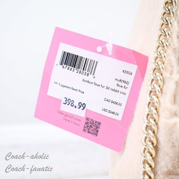 NWT Kate Spade BUNBUN Faux Fur 3D Bunny Rabbit Crossbody with Dust bag - Picture 5 of 13